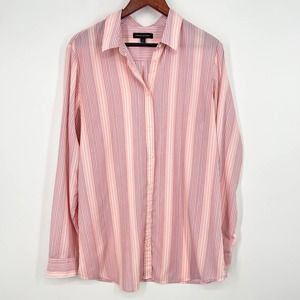 Banana Republic Womens Size XL Extra Large Tall Soft Pink Blouse Shirt Top
